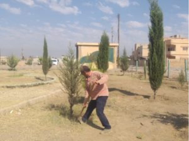 أعمال شعبة الحدائق والبيئة في تل كوجر