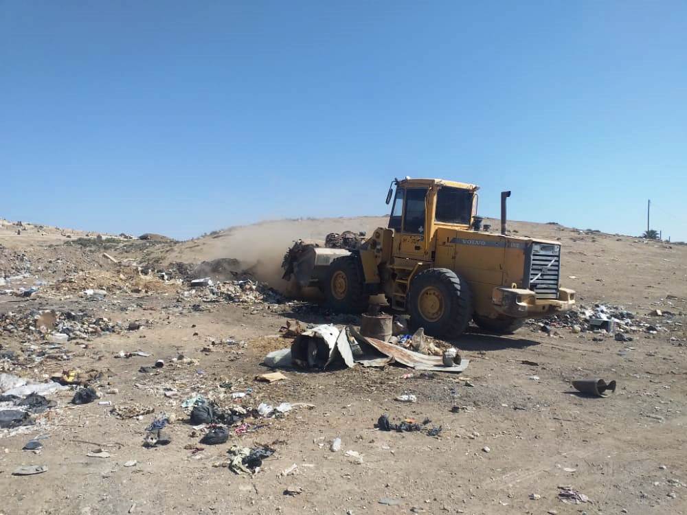 ترحيل مكب الأوساخ في ناحية زركان