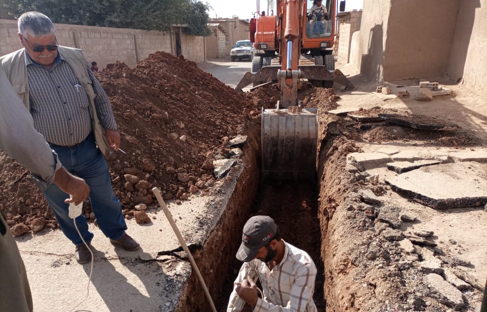 الإنتهاء من مشروع فصل شبكة مياه قرية أم الربيع التابعة لناحية عامودا