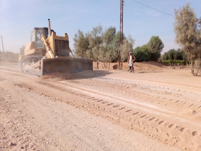 تأهيل مدخل الطريق الغربي لناحية الشدادي